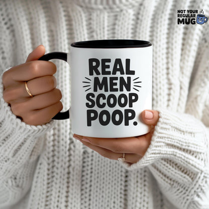 Real Men Scoop Poop Cat Dad Mug