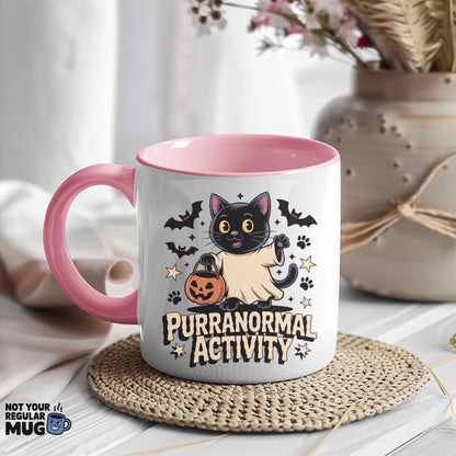 Purranormal Activity Halloween Black Cat Mug
