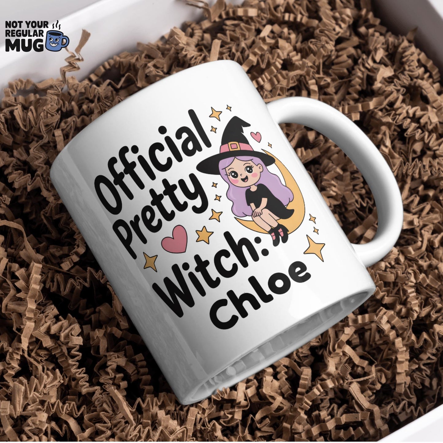 Personalised Pretty Witch Halloween Mug