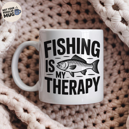 Fishing Is My Therapy Mug
