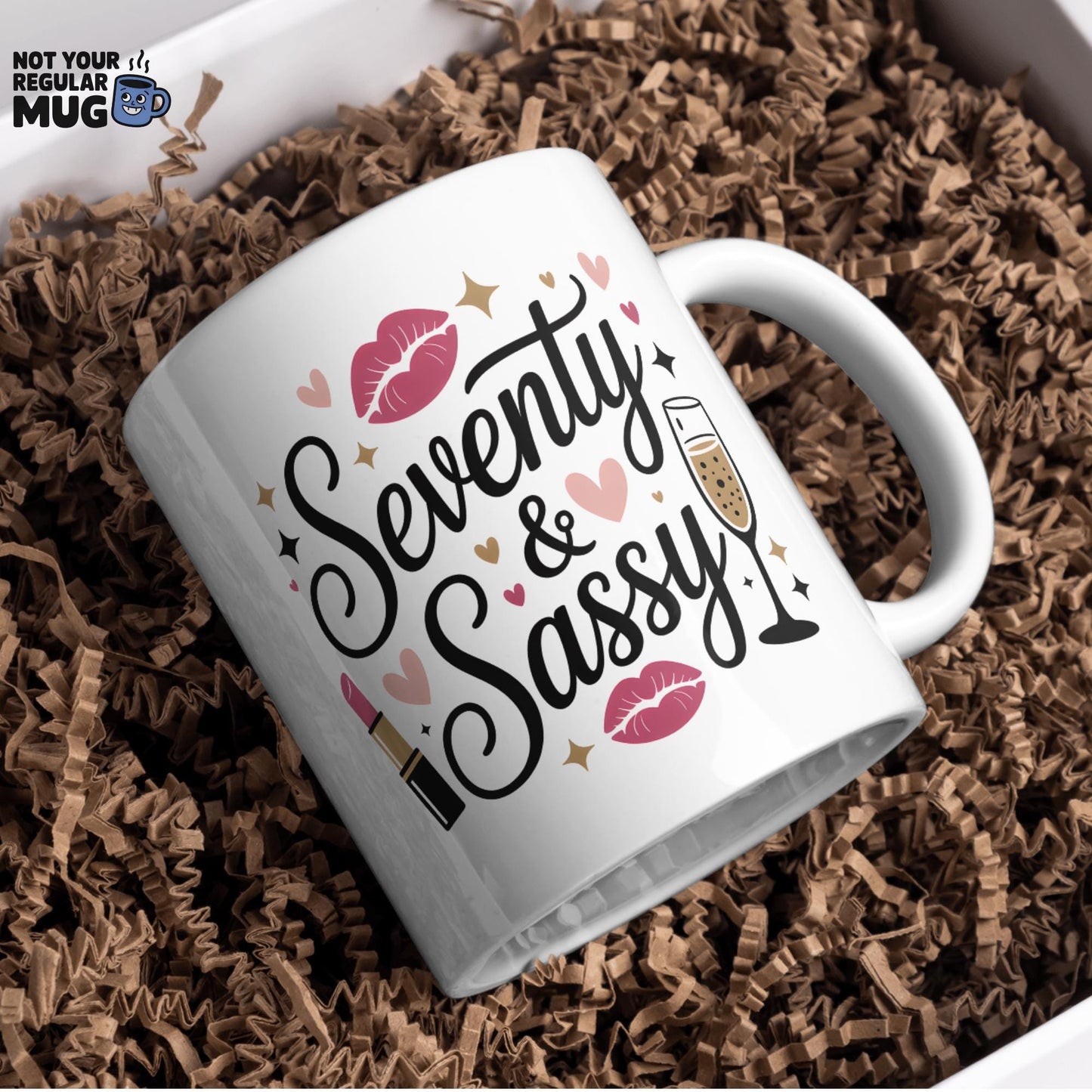 Funny 70th Birthday Mug - Seventy & Sassy
