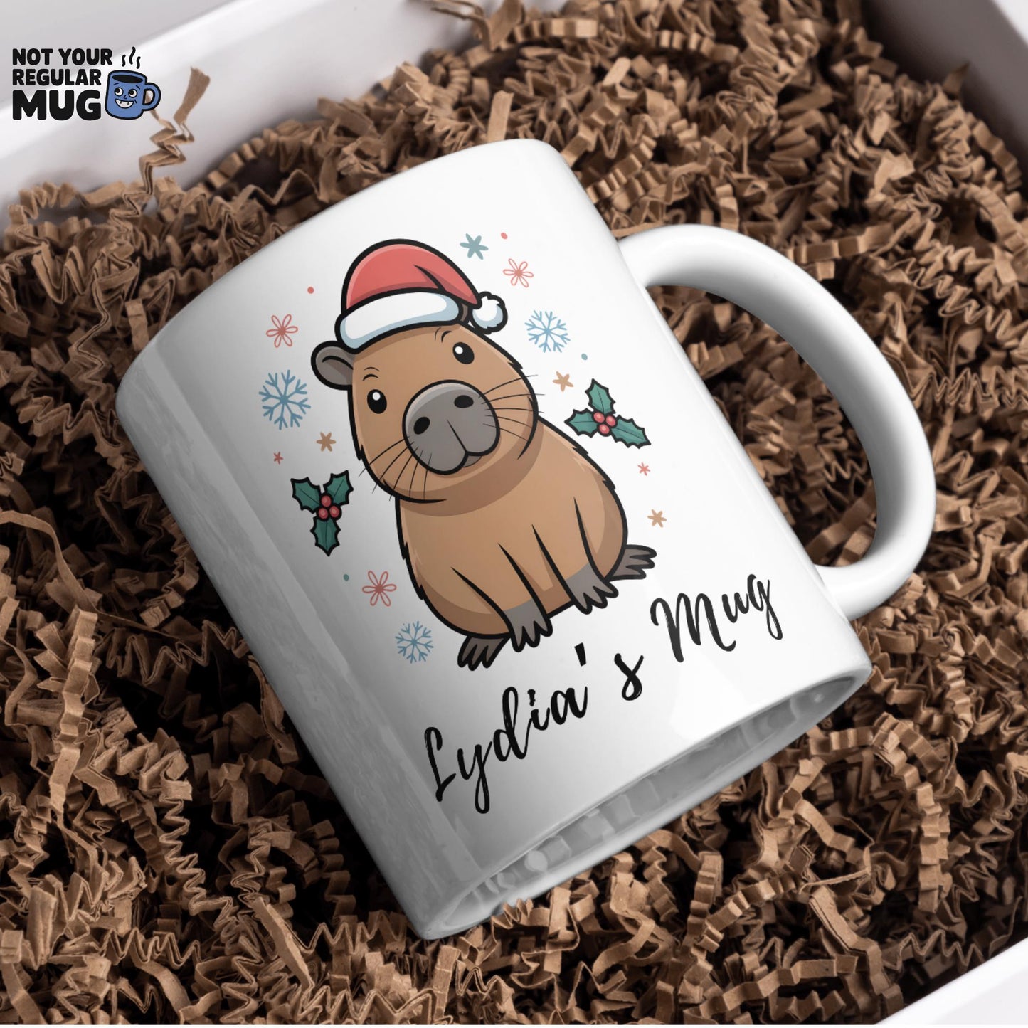 Custom Christmas Capybara Mug