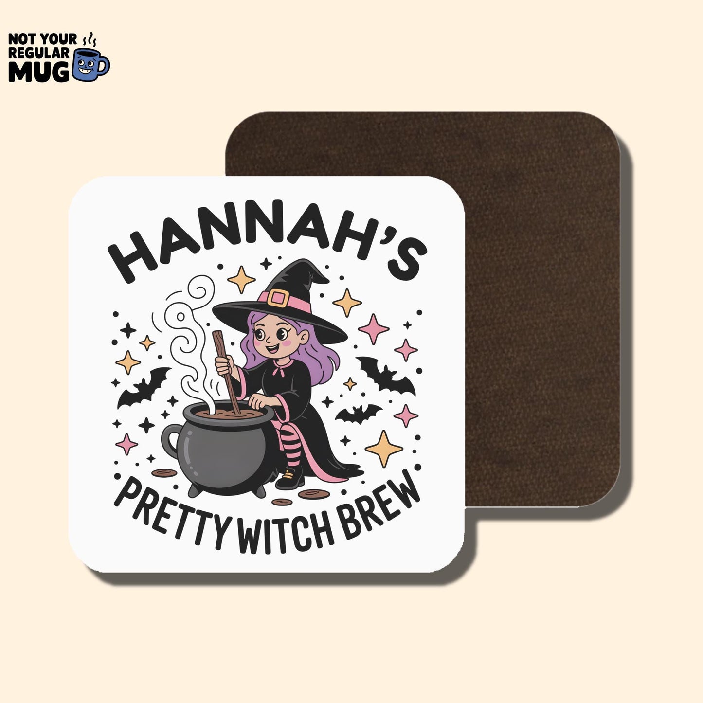 Personalised Pretty Witch Halloween Mug