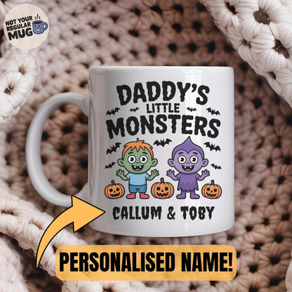 Personalised Daddy’s Little Monsters Halloween Mug