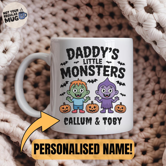 Personalised Daddy’s Little Monsters Halloween Mug