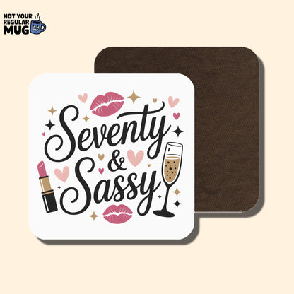 Funny 70th Birthday Mug - Seventy & Sassy