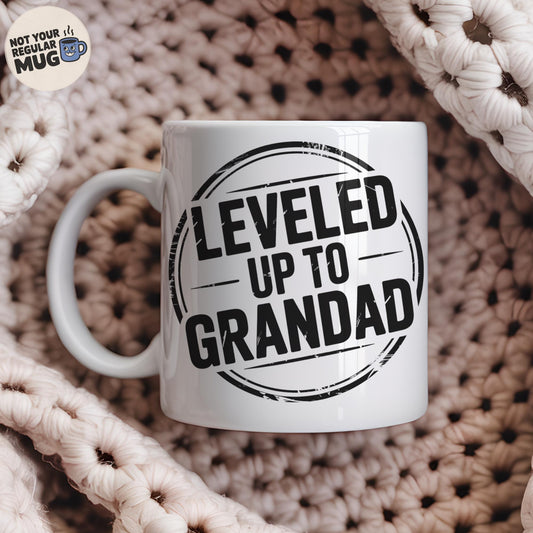 Leveled Up to Grandad Mug