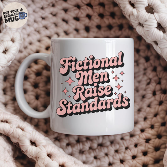 Fictional Men Raise Standards Book Lover Mug