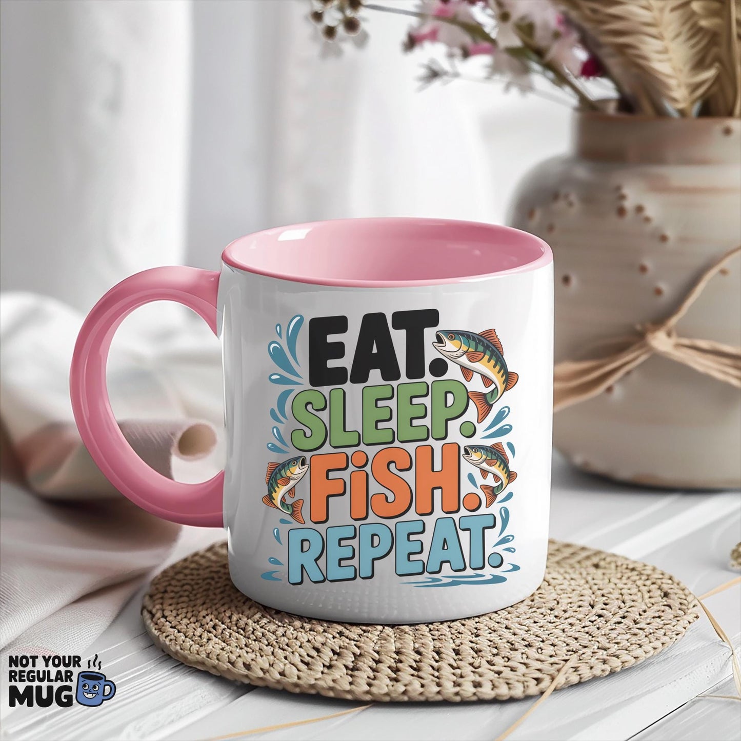 Eat Sleep Fish Repeat Fishing Mug
