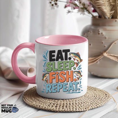 Eat Sleep Fish Repeat Fishing Mug