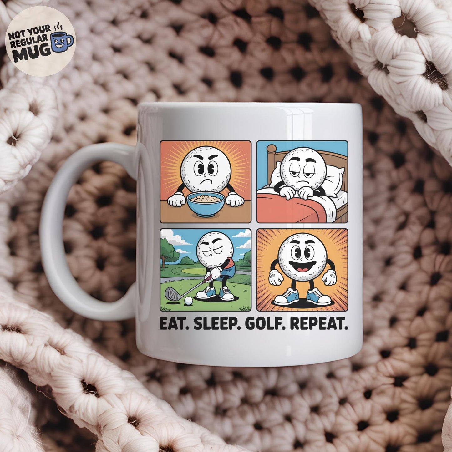 Eat Sleep Golf Repeat Mug