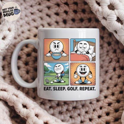 Eat Sleep Golf Repeat Mug