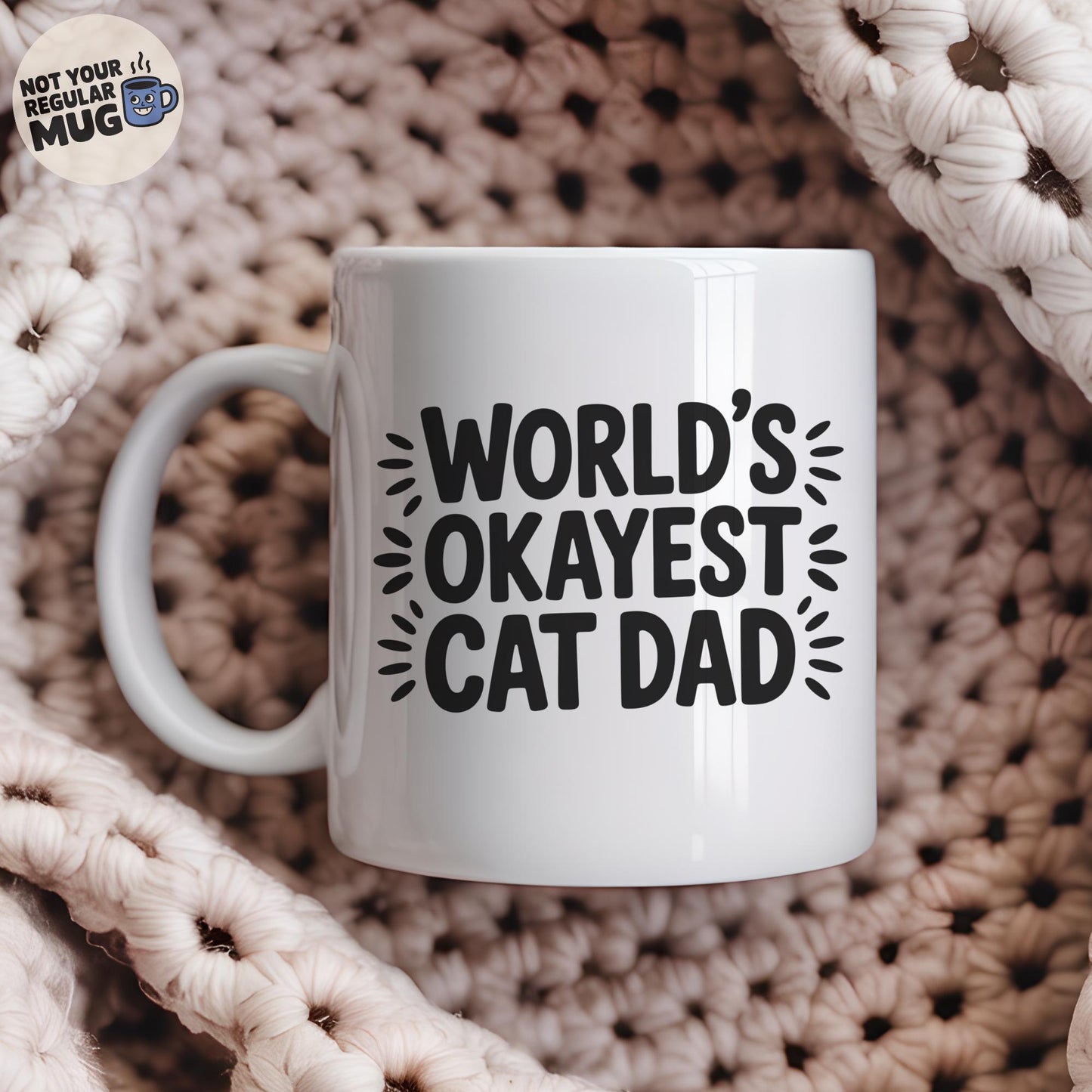World’s Okayest Cat Dad Mug