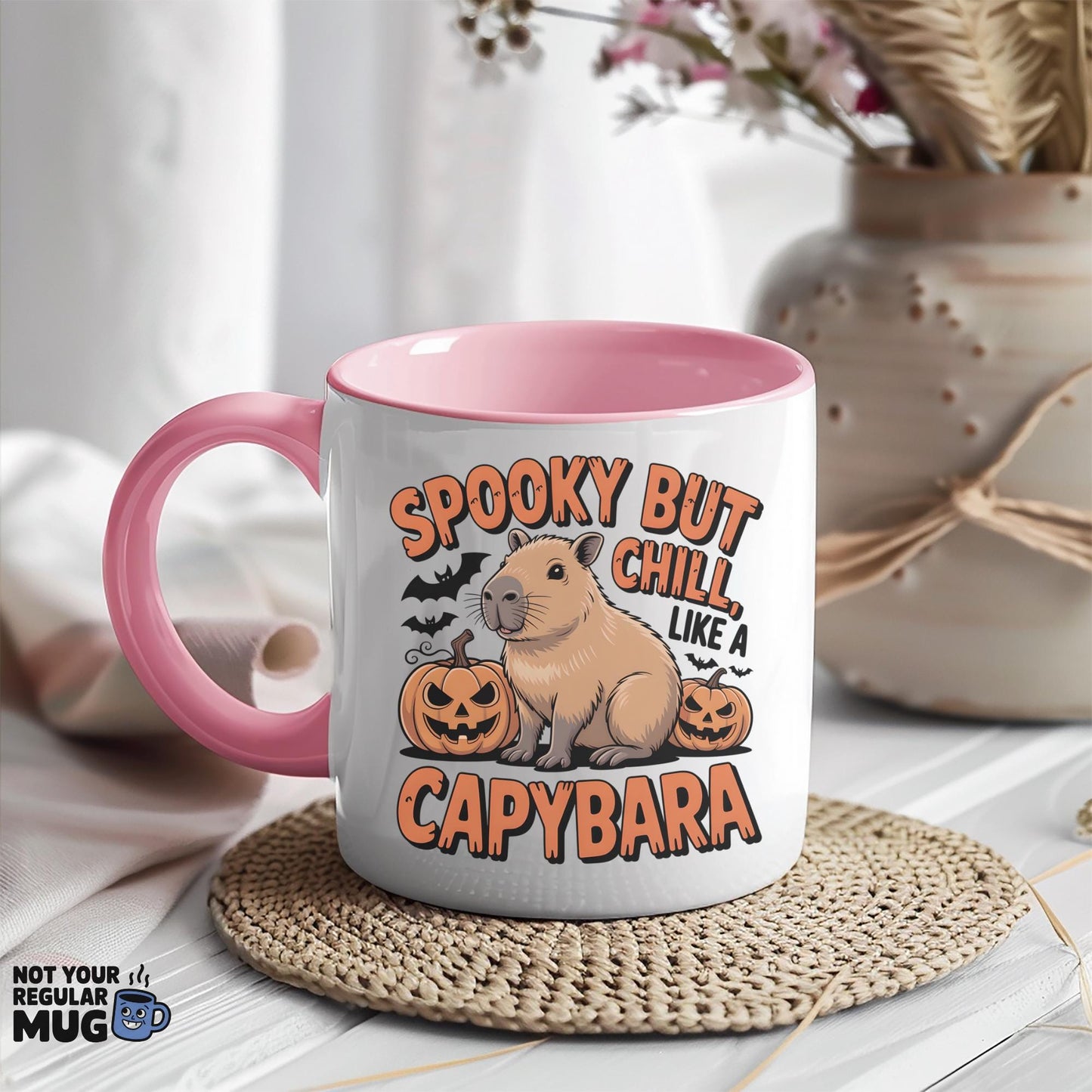Halloween Capybara Mug “Spooky but Chill”