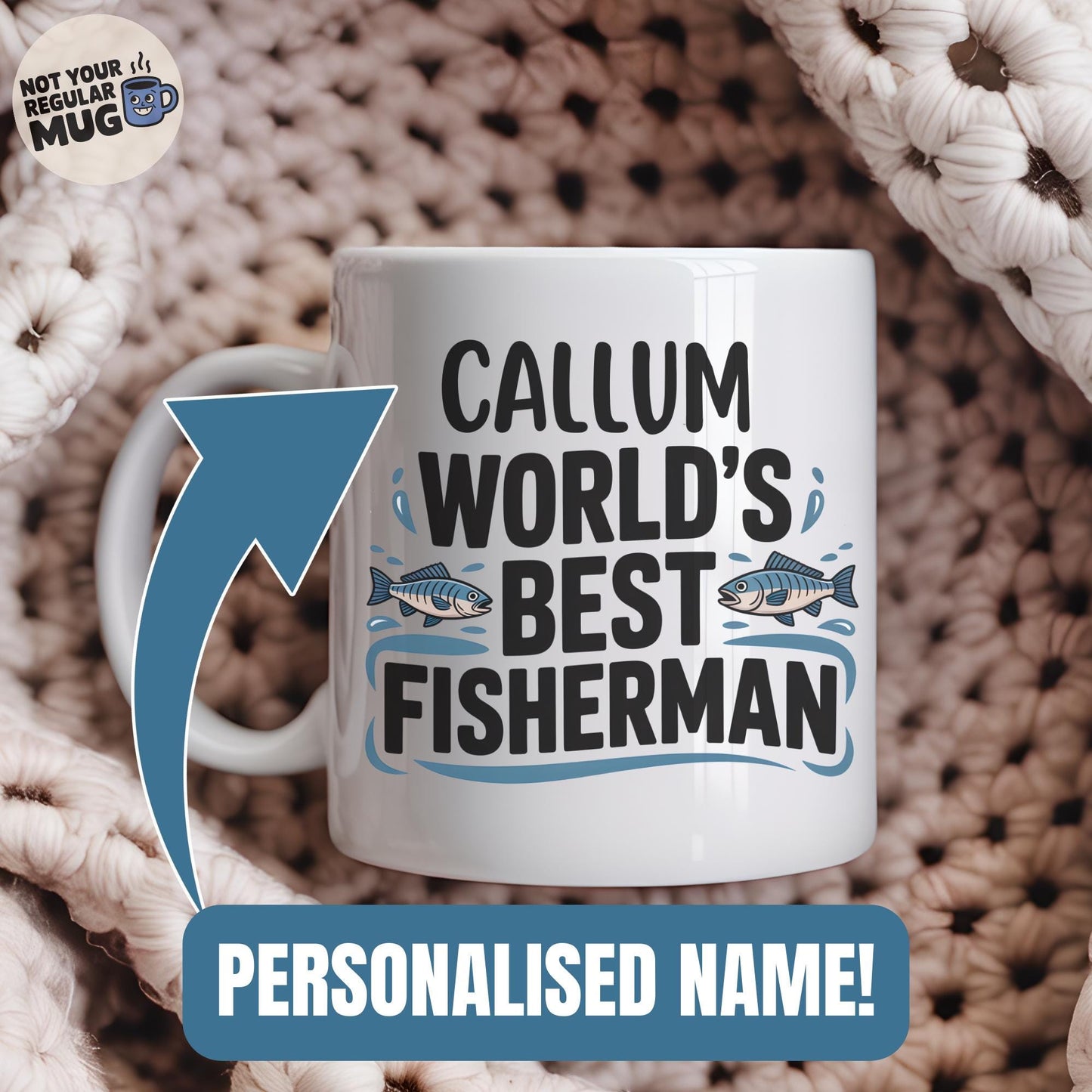 World’s Best Fisherman Personalised Fishing Mug