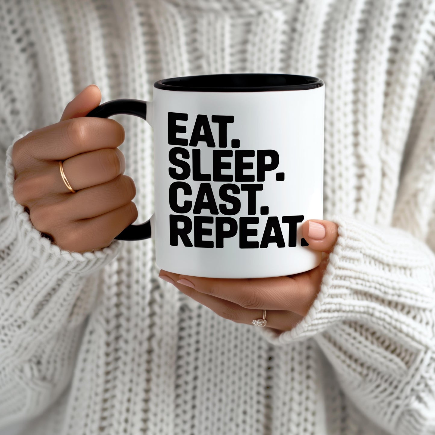 Eat Sleep Cast Repeat Fishing Mug