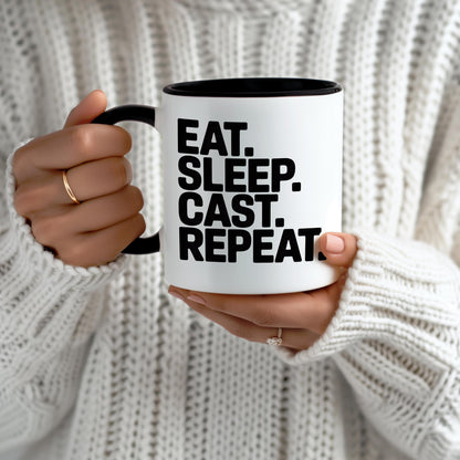 Eat Sleep Cast Repeat Fishing Mug