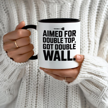 Aimed For Double Top Got Double Wall Darts Mug