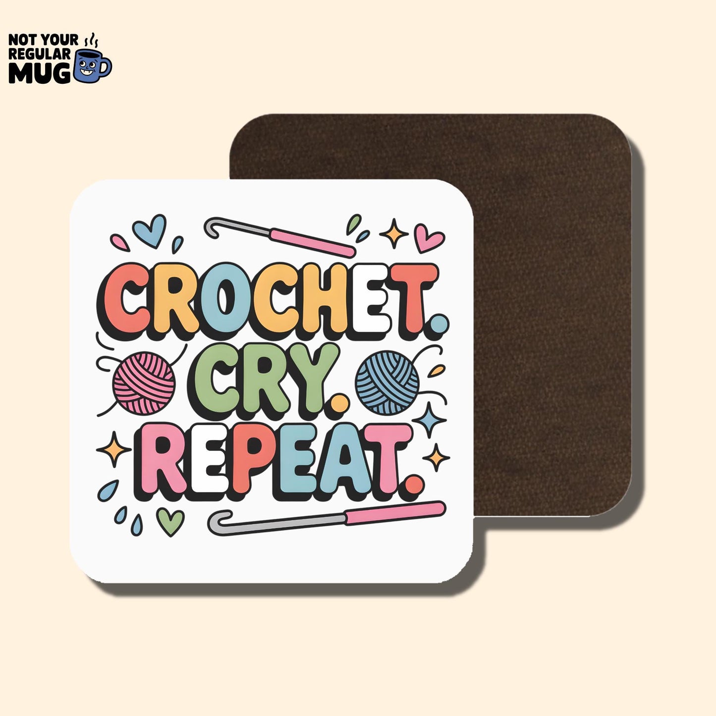 Crochet Cry Repeat Crochet Mug