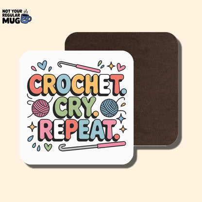 Crochet Cry Repeat Crochet Mug