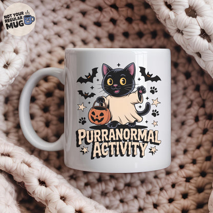 Purranormal Activity Halloween Black Cat Mug