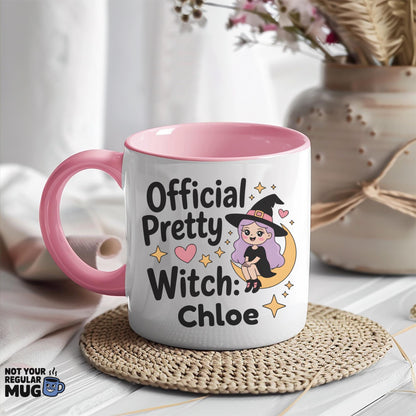 Personalised Pretty Witch Halloween Mug