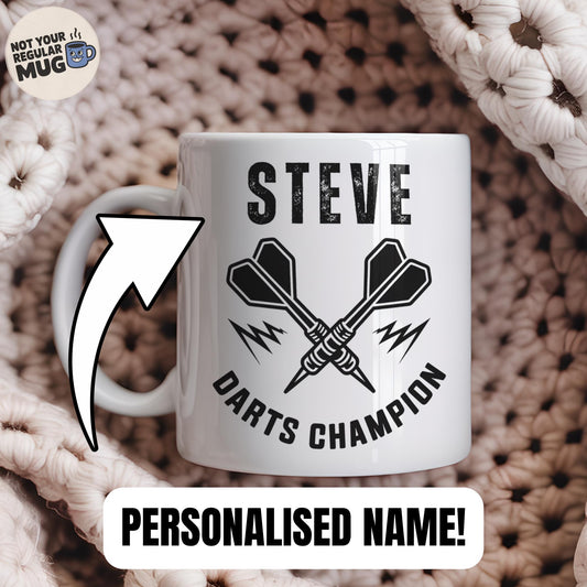 Personalised Darts Champion Mug