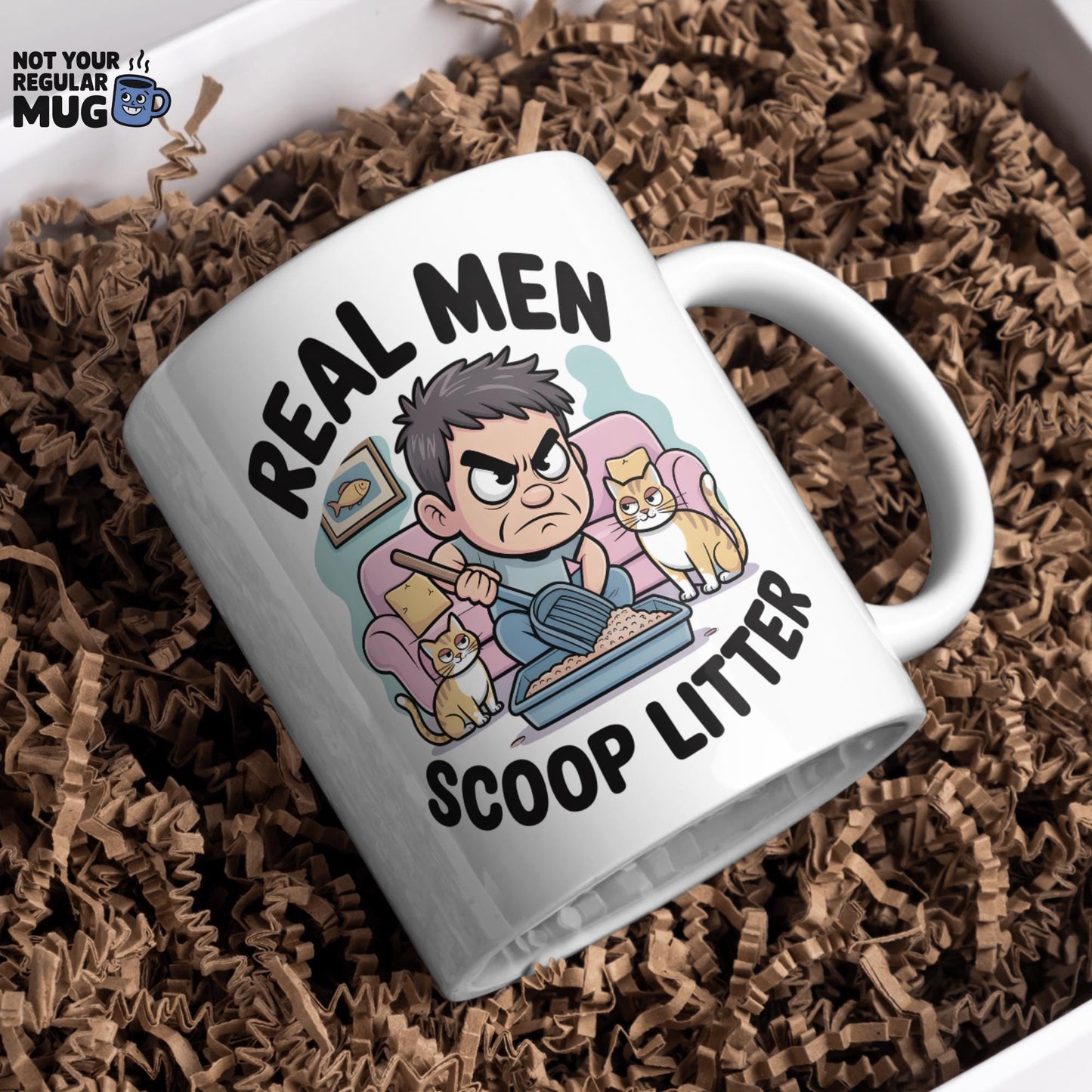 Real Men Scoop Litter Cat Mug