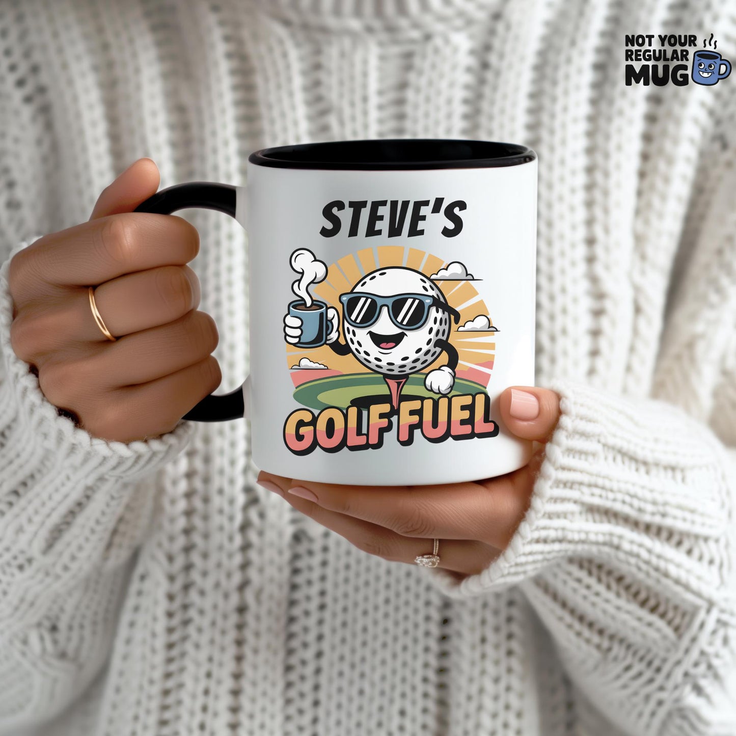 Personalised Golf Fuel Mug - Custom Golf Coffee Mug with Name