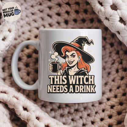 This Witch Needs a Drink Halloween Mug