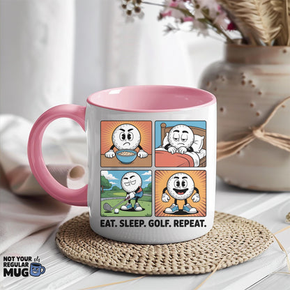 Eat Sleep Golf Repeat Mug