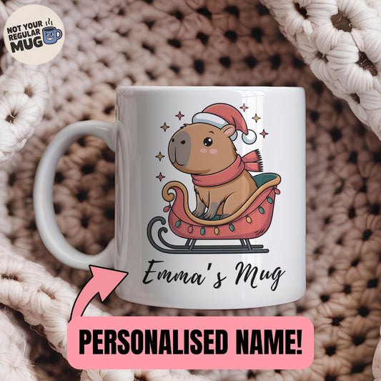 Custom Christmas Capybara Mug
