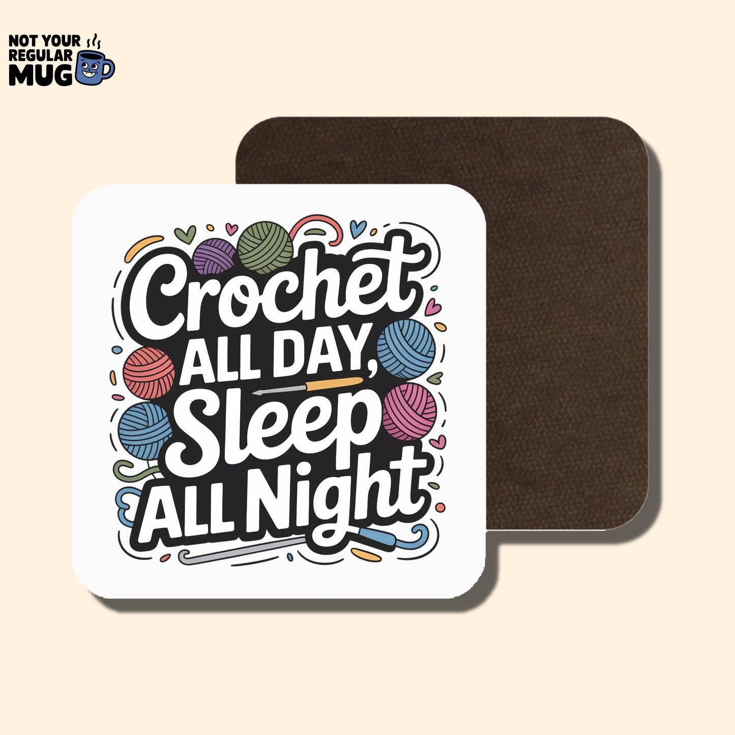 Crochet All Day Sleep All Night Mug