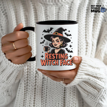 Resting Witch Face Halloween Mug