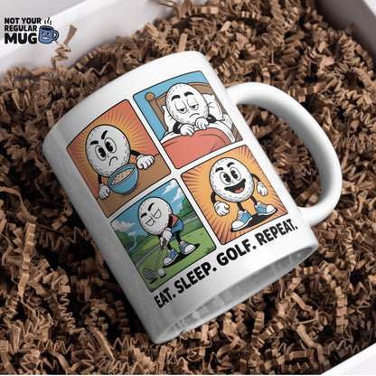Eat Sleep Golf Repeat Mug