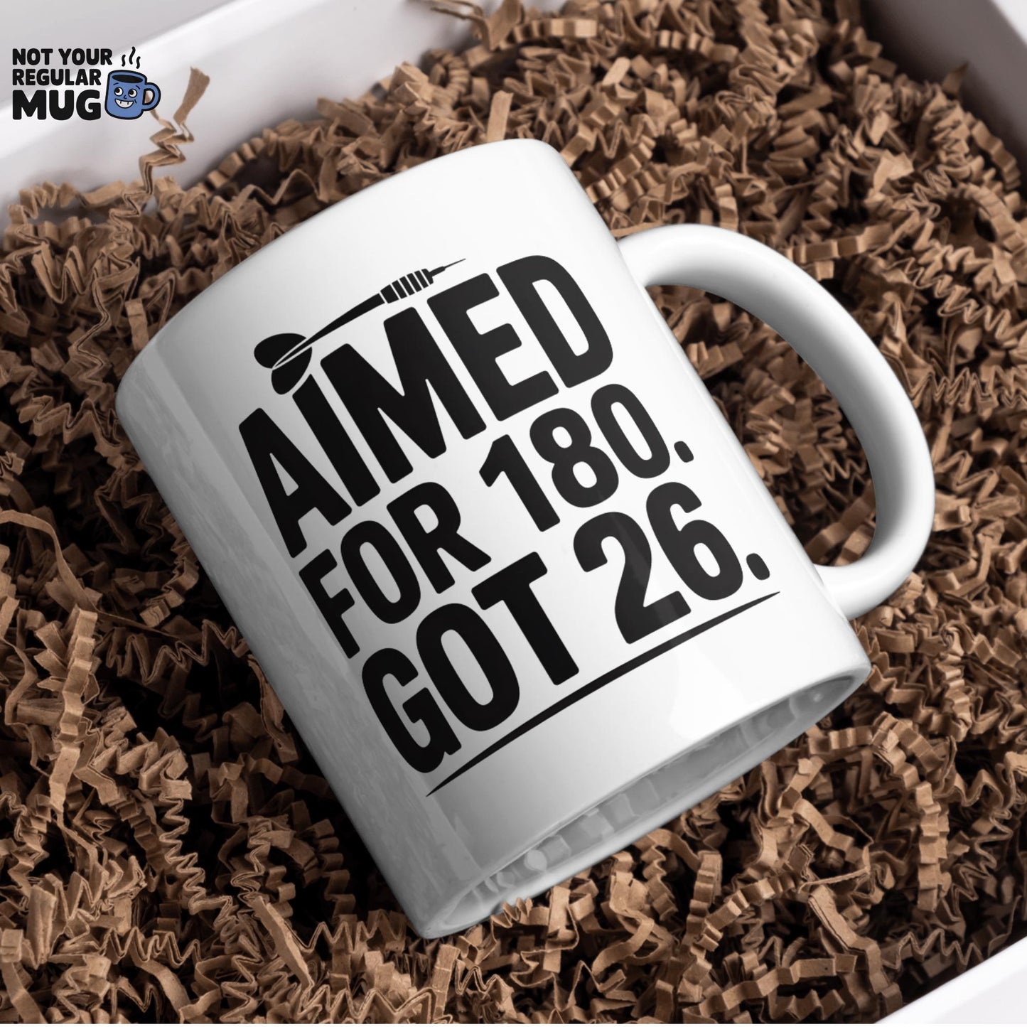 Aimed For 180 Got 26 Darts Mug