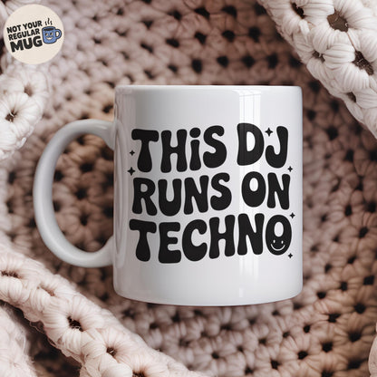 This DJ Runs On Techno Mug