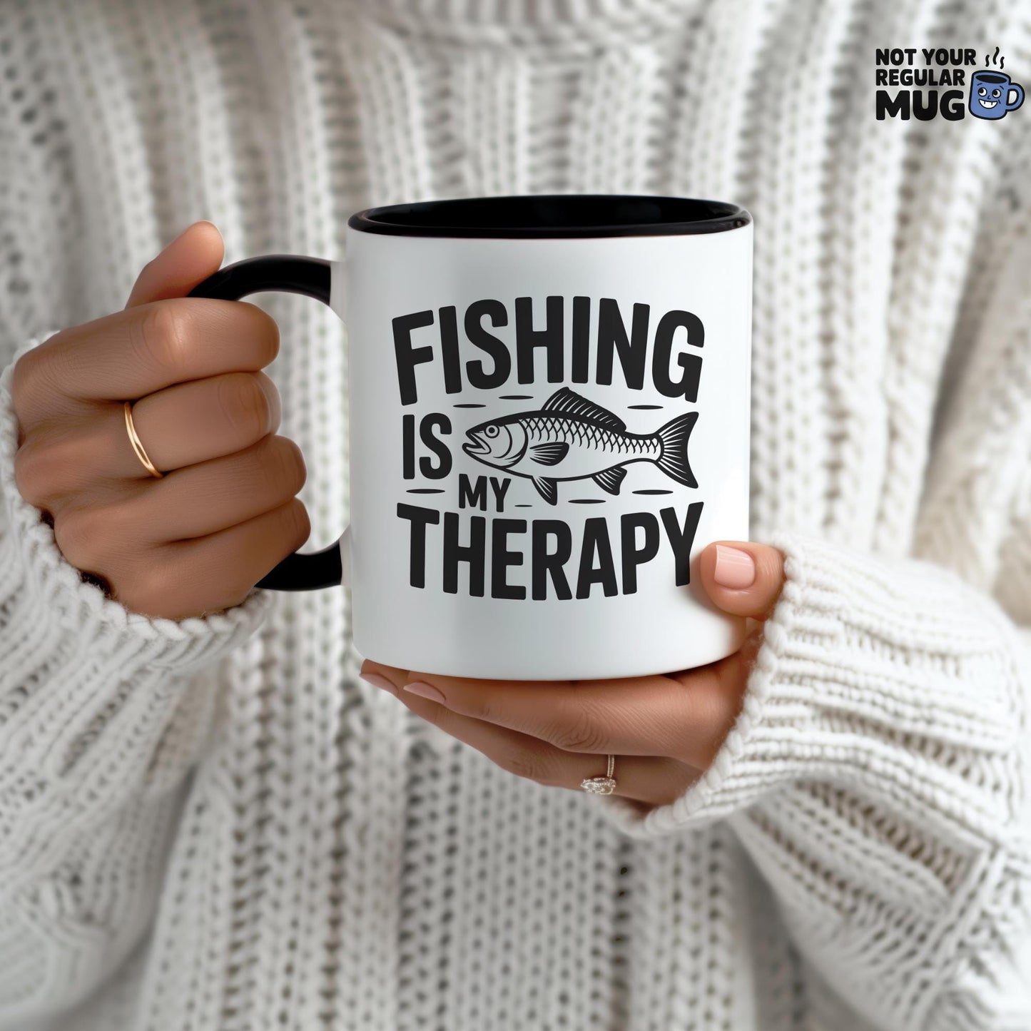 Fishing Is My Therapy Mug