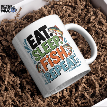 Eat Sleep Fish Repeat Fishing Mug