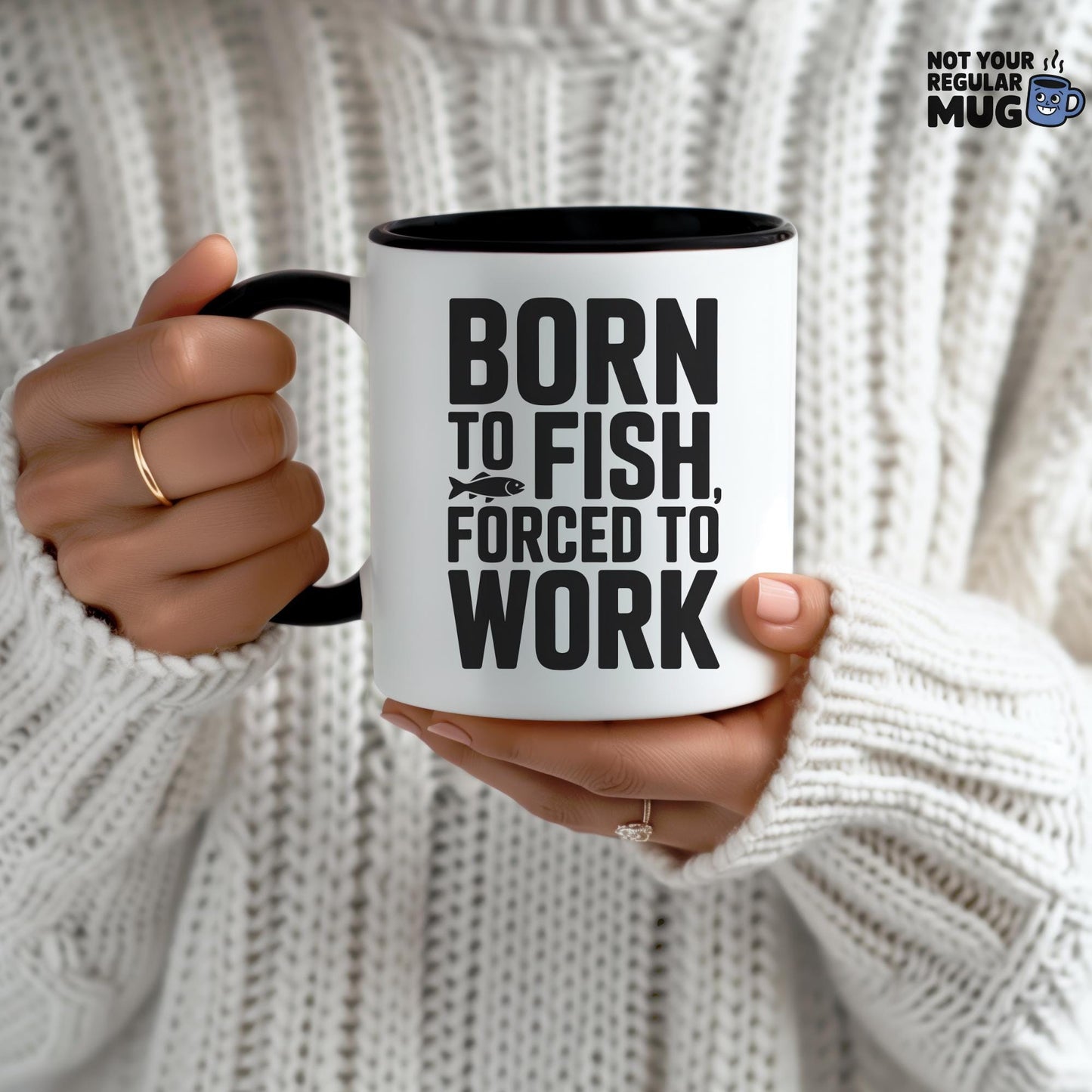 Born To Fish Forced To Work Mug