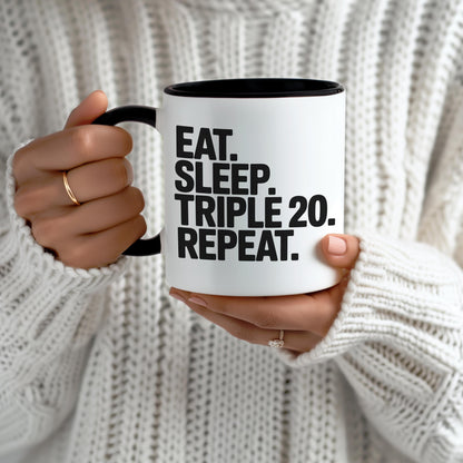Eat Sleep Triple 20 Repeat Darts Mug