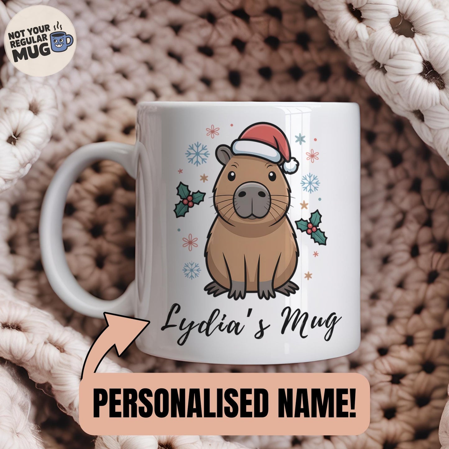 Custom Christmas Capybara Mug