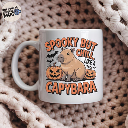 Halloween Capybara Mug “Spooky but Chill”