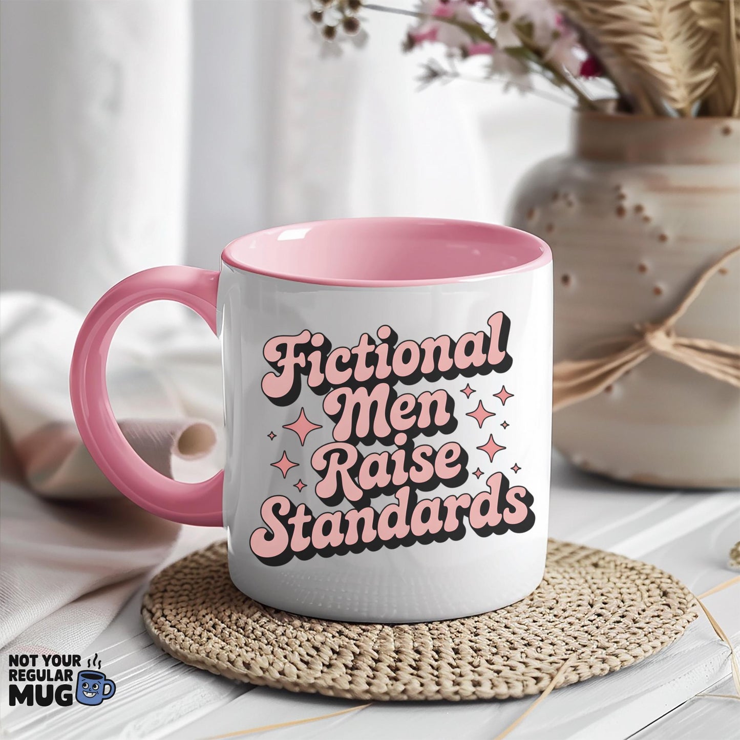 Fictional Men Raise Standards Book Lover Mug