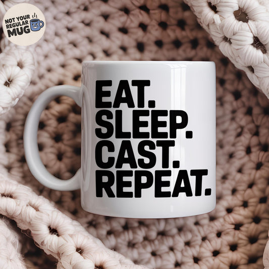 Eat Sleep Cast Repeat Fishing Mug